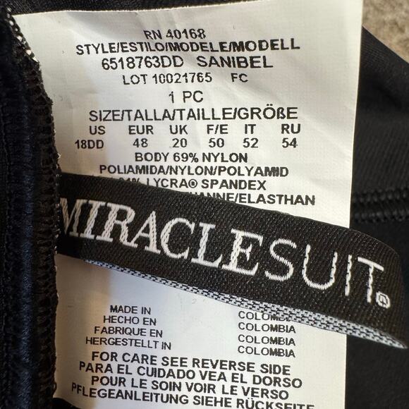 Miraclesuit NWOT Women's Size 18DD Sanibel One Piece Plus Size Slimming Black - Picture 7 of 7